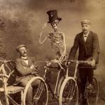 skeleton riding bike