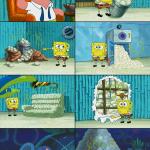 Spongebob shows Patrick Garbage meme