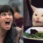 Xena yelling at cat