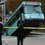 Pittsburgh Bus in Sinkhole