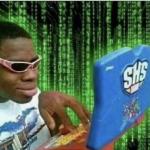 Black guy on computer