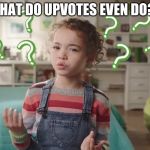 what does the dishwasher do | WHAT DO UPVOTES EVEN DO?? | image tagged in what does the dishwasher do | made w/ Imgflip meme maker