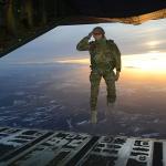 soldier salute midair