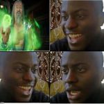 Don't mess with Shang Tsung | image tagged in happy but then no | made w/ Imgflip meme maker