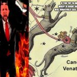 I don't care what religion you belong to. | IF YOU TRY TO IMPOSE MIGHT IS RIGHT ONTO ME, I WILL RIGHTFULLY CALL YOU A DEVIL | image tagged in angry preacher from hell,religions,devil,might is right,dog,slavery | made w/ Imgflip meme maker