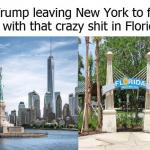 Joker Trump Leaving New York Fit in Florida