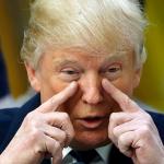 Donald Trump crying