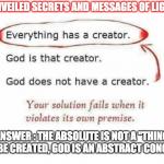 EVERYTHING HAS A CREATOR
