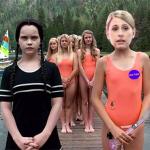 Wednesday Addams and young Katie Hill meme