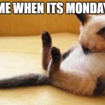 Monday Meme | ME WHEN ITS MONDAY | image tagged in monday meme | made w/ Imgflip meme maker