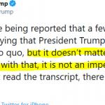 Trump Admits Quid Pro Quo