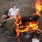 Burning Couch Nap meme