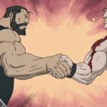Buff Anime Guys Handshake
