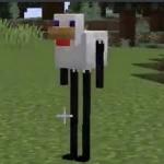 the chicken enderman meme