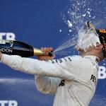 F1 champagne podium