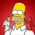 Homer Simpson Angel Devil Textbox meme