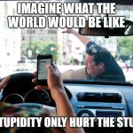 Stupid Should Hurt | IMAGINE WHAT THE WORLD WOULD BE LIKE; IF STUPIDITY ONLY HURT THE STUPID | image tagged in stupid should hurt | made w/ Imgflip meme maker