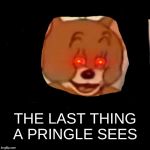 that'd be scary | THE LAST THING A PRINGLE SEES | image tagged in polish jerry | made w/ Imgflip meme maker