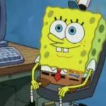 SPongebob on computer