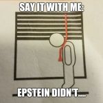 SAY IT WITH ME:; EPSTEIN DIDN'T.... | image tagged in jeffrey epstein | made w/ Imgflip meme maker