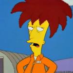 Sideshow Bob in jumpsuit