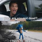 Sonic How Are You Not Dead meme