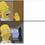 Homer Simpson Drake Meme Template meme
