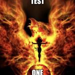 Phoenix,!! | TEST; ONE | image tagged in phoenix | made w/ Imgflip meme maker