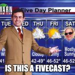 Forecast? | IS THIS A FIVECAST? | image tagged in weather | made w/ Imgflip meme maker