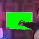 Jacksepticeye whiteboard pointing in background greenscreen