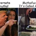 trump yelling at cat alternate truths