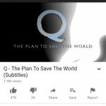 Q Plan To Save The World