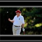 President DonaldTrump tossing golf ball meme
