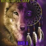 Day Night Wolf | ☀HAVE A BEAUTIFUL DAY; AND A BLESSED NIGHT 🌙 | image tagged in day night wolf | made w/ Imgflip meme maker
