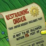 Spongebob restraining order