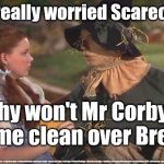 Corbyn - come clean over Brexit | I'm really worried Scarecrow; Why won't Mr Corbyn 
come clean over Brexit; #JC4PMNOW #jc4pm2019 #gtto #jc4pm #cultofcorbyn #labourisdead #weaintcorbyn #wearecorbyn #Corbyn #NeverCorbyn #timeforchange #Labour @PeoplesMomentum #votelabour2019 #toriesout #generalElection2019 #labourpolicies | image tagged in brexit election 2019,brexit boris corbyn farage swinson trump,jc4pmnow gtto jc4pm2019,cultofcorbyn,labourisdead,lansman marxist  | made w/ Imgflip meme maker