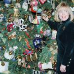 Clinton with Christmas tree
