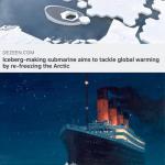 Iceberg Maker v.s. Titanic meme