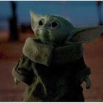 mischievous baby yoda