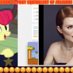 APPLEBLOOM AND JULIANNE MOORE!!!!!!!!!!!!!!!!!!!!!!!!!!!!!!!!!!! | GINGA APPLEBLOOM IS PONY EQUIVALENT OF JULIANNE MOORE!!!!!!!!! 🤤🤤🤤🤤🤤🤤🤤🤤🤤🤤🤤🤤🤤🤤🤤🤤🤤🤤🤤🤤🤤🤤 | image tagged in applebloom and julianne moore | made w/ Imgflip meme maker