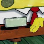 Blank Spongebob Nametag Meme meme