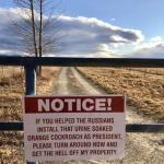 Trump warning sign rural