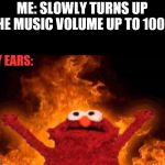 elmo fire meme shirt