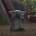Baby Yoda sipping soup meme