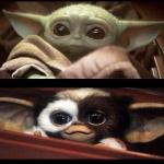 Baby Yoda Gremlin meme