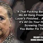 Hillary on hanging