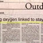 Breathing oxygen linked to staying alive