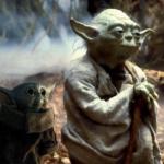 Baby Yoda and Yoda meme