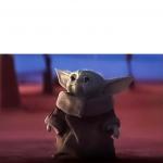 Baby Yoda watching cutely meme