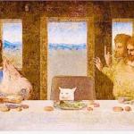 The cat meme last supper